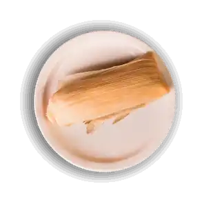Plate with a tamale